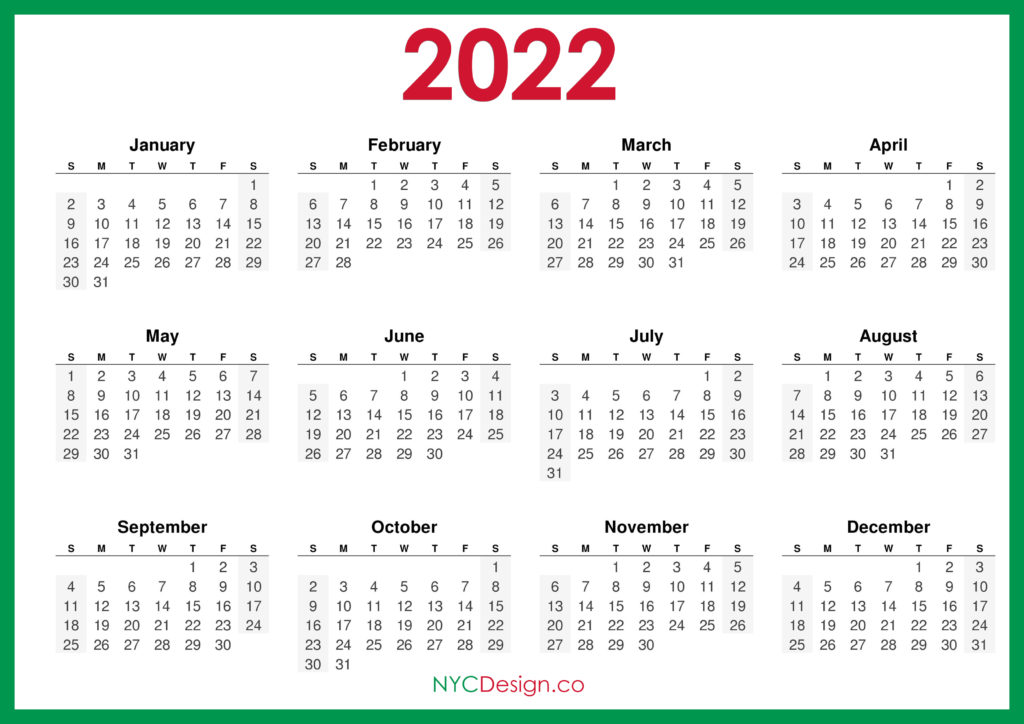 downloadable calendar 2022