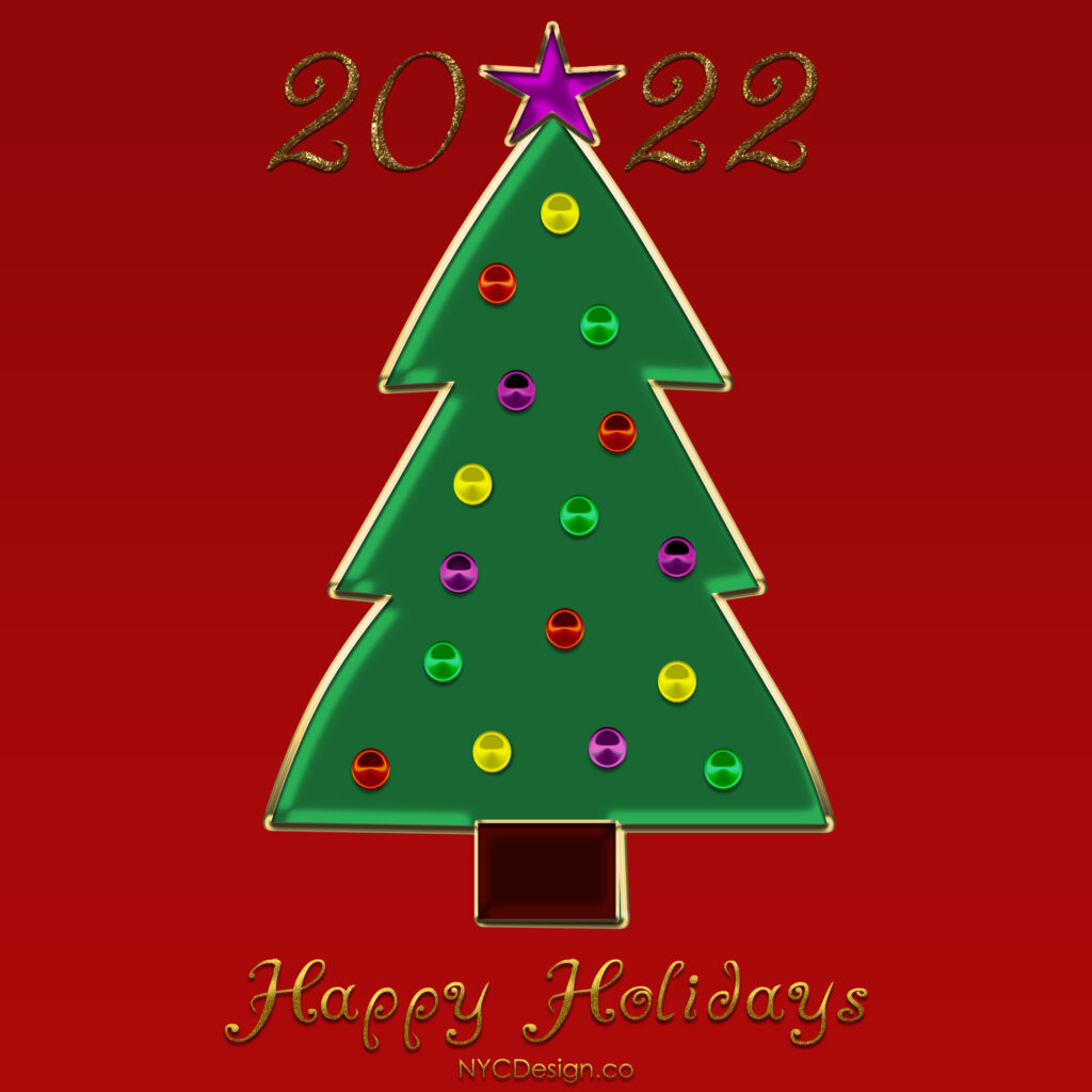 Holiday Card 2022, Free Printable – Christmas Tree – NYCDesign.co ...