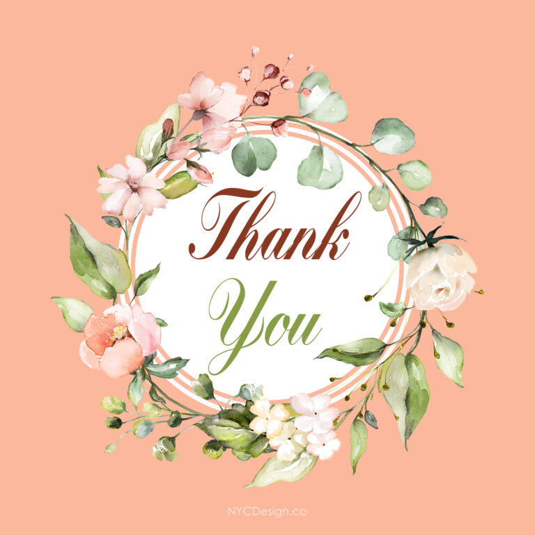 Thank You Cards, Free, Printable: Floral, Green, Pink, White ...