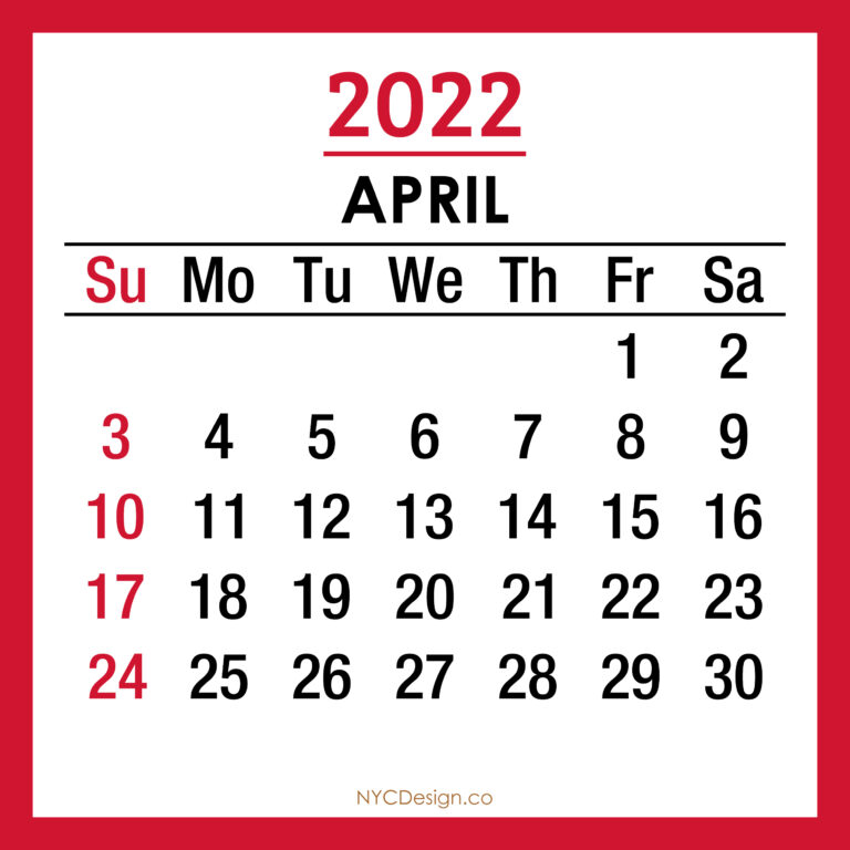 2022 Monthly Calendar with USA Holidays, Printable Free – Sunday Start ...